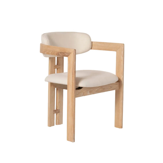 Chaise AREA en bois massif et tissu – Chaise design moderne