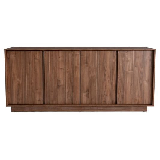 Buffet Scandinave 4 Portes L180 cm – Bois Plaqué Noyer | ELVIRA
