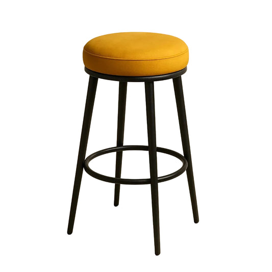 Tabouret LIVIA | Tabouret de bar design noir velours ou bouclette – Ryo Design