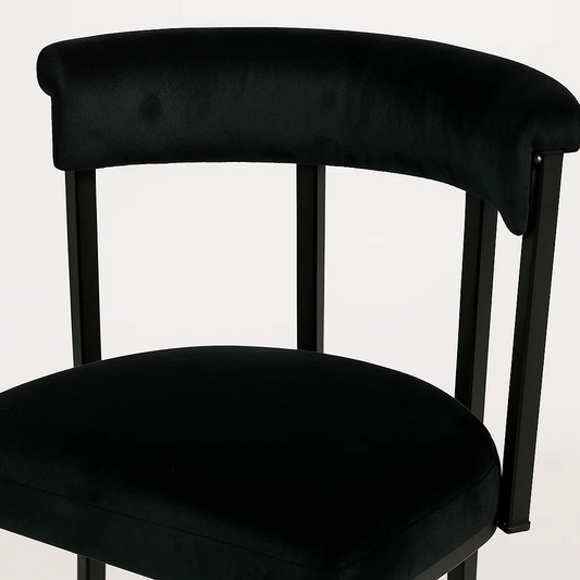 Tabouret MODENA | Tabouret design métal noir, velours ou bouclette – Ryo Design