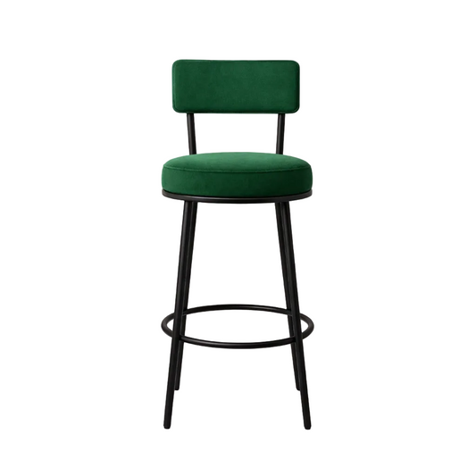 Tabouret VERSA | Tabouret de bar design noir en velours – Ryo Design