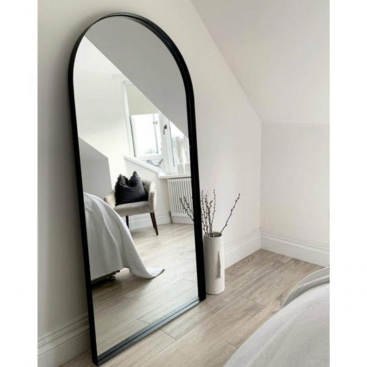 Miroir Arche Atilla | Miroir sur Pied Design Noir Mat | Ryo Design