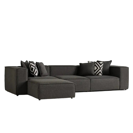 Canapé d’Angle 310 cm MIRELIA + Pouf – Design Modulable & Confort Premium