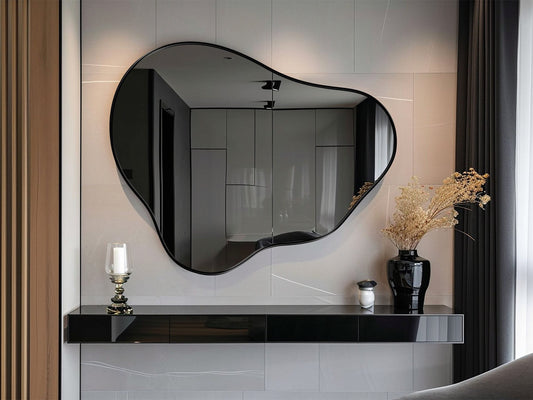 Miroir Décoratif Design | Cadre Noir, Doré ou Silver | Ryo Design