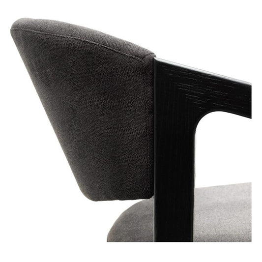 Tabouret de bar en chêne massif avec assise rembourrée – Chaise haute cuisine moderne