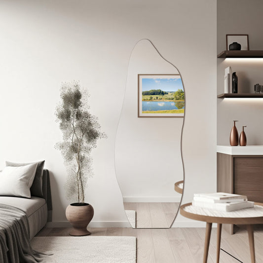 Miroir Décoratif Design en Laiton Doré | Miroir Mural Haut de Gamme | Ryo Design