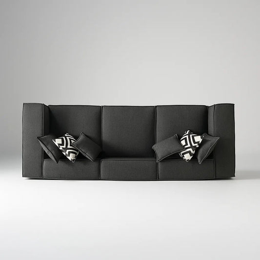 Canapé d’Angle ARLIVIA en Tissu Anthracite | Canapé Modulable Moderne