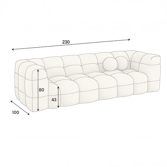 Canapé VELUNA + Pouf – Design Confortable & Élégance Contemporaine