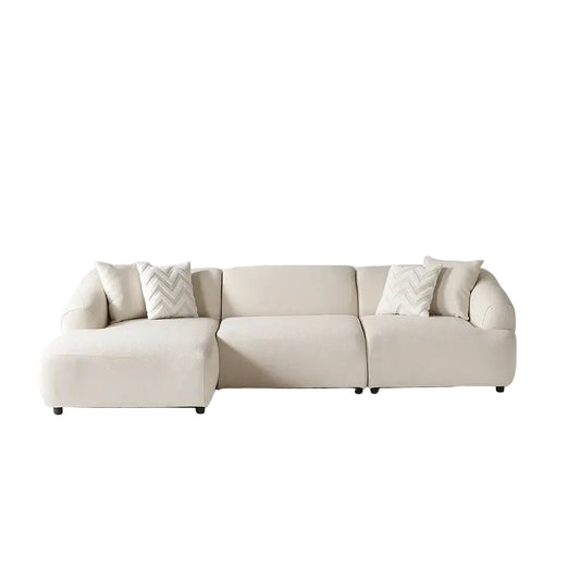 Canapé d’Angle SOHERA en Tissu Bouclé | Canapé Modulable Moderne