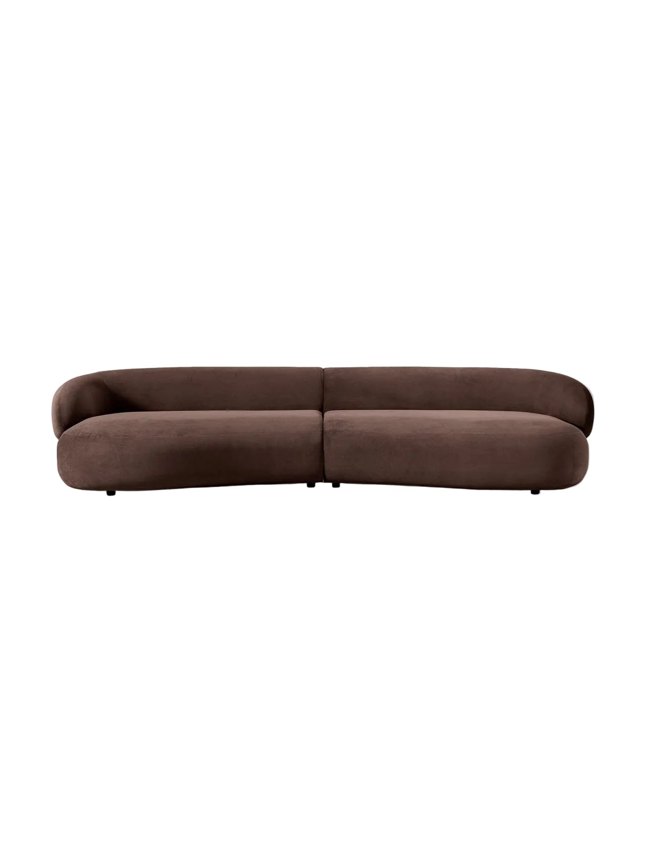 Canapé NUVORA brun | Canapé design contemporain courbé – Ryo Design
