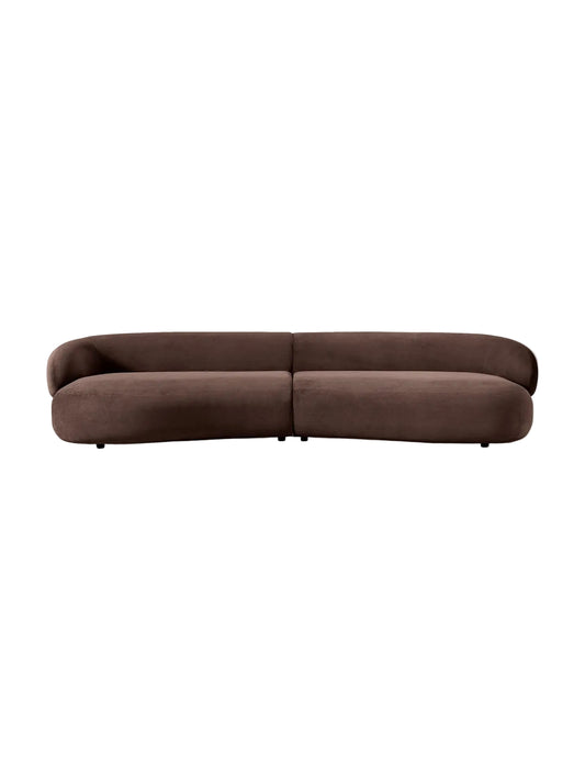 Canapé NUVORA brun | Canapé design contemporain courbé – Ryo Design