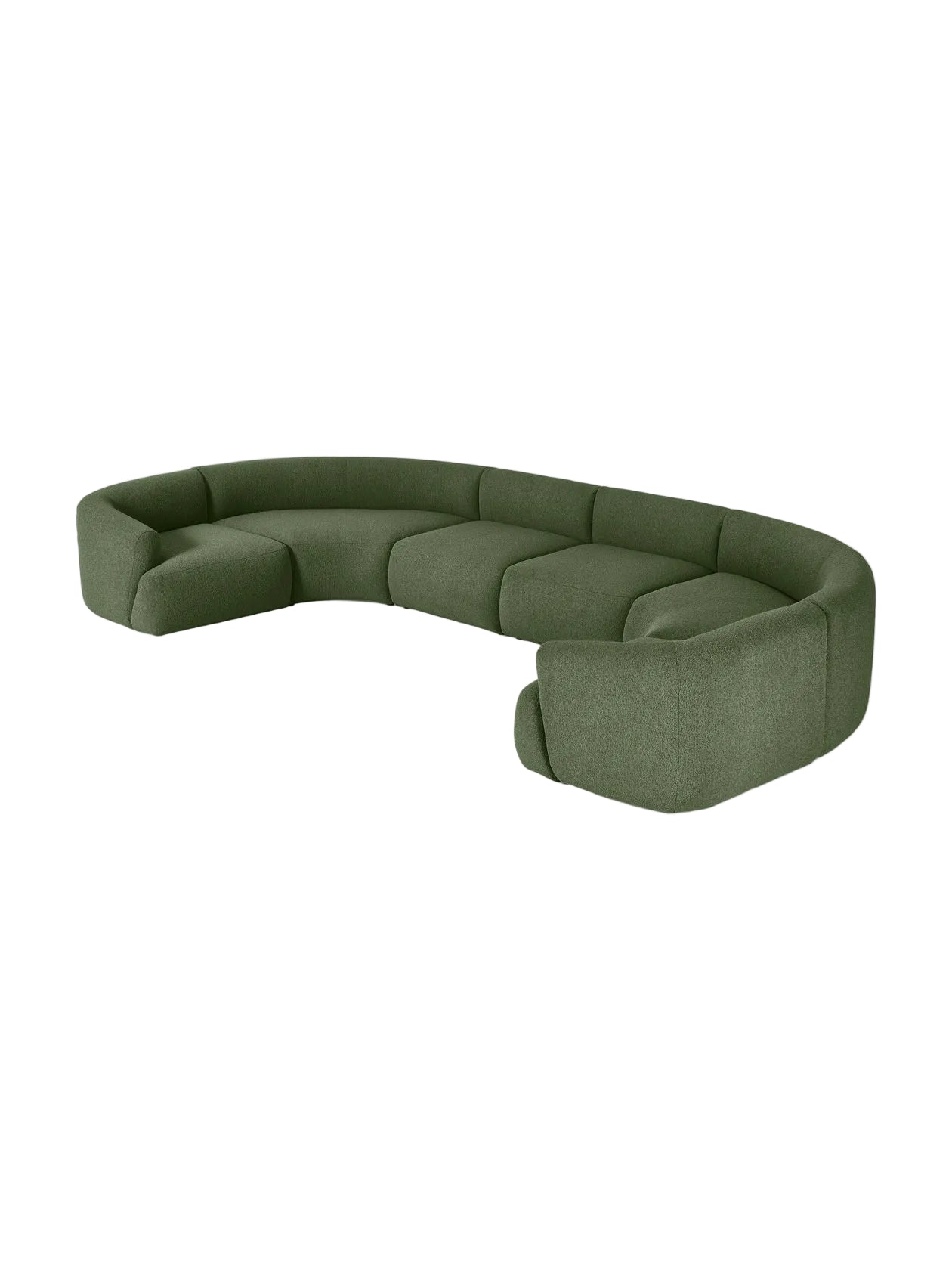 Canapé d’Angle ARCANA vert | Canapé incurvé design contemporain – Ryo Design