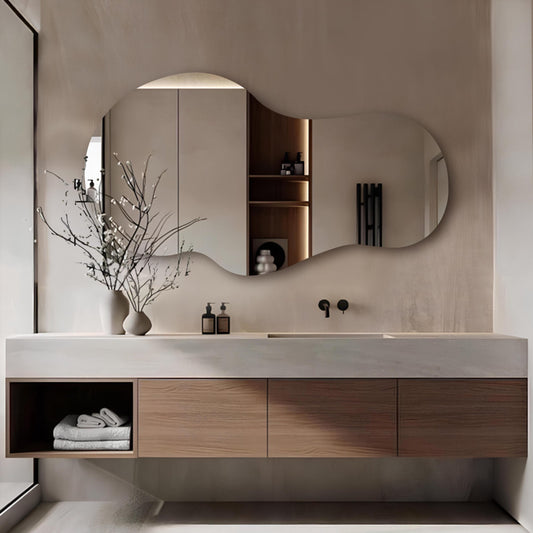 Miroir décoratif design en laiton doré | Miroir mural élégant | Ryo Design
