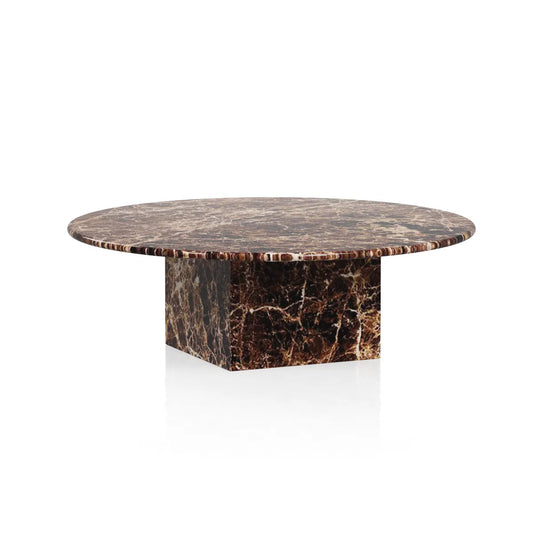 Table basse ronde IMPERIAL | Table basse en marbre marron impérial | Ryo Design