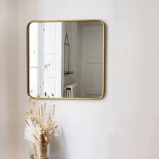 Miroir Décoratif Design Doré | Miroir Marocain Moderne 60x60 | Ryo Design