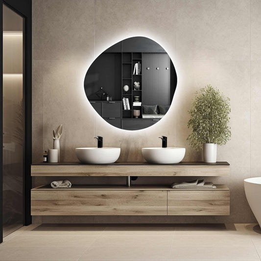 Miroir décoratif carré en laiton | Ryo Design