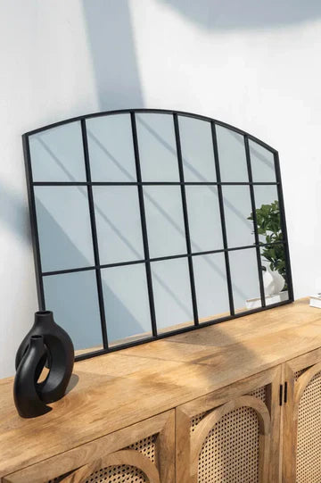 Miroir Doré ou Noir avec Grilles | Miroir Console Design 120x80 | Ryo Design