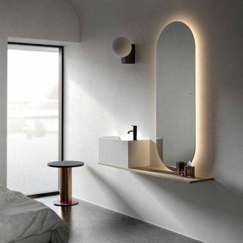 Miroir salle de bain ovale LED | Miroir mural lumineux | Ryo Design