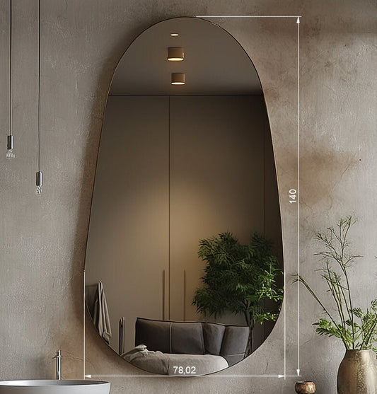 Miroir décoratif design en laiton | Miroir mural doré | Ryo Design