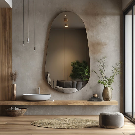 Miroir décoratif design en laiton | Miroir mural doré | Ryo Design