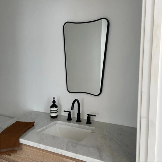 Miroir design italien | Miroir décoratif noir ou doré | Ryo Design