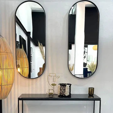 Miroir Mural Ovale Compact | Miroir Design 100x40 | Ryo Design