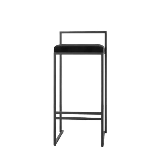 Tabouret bouclette blanc & métal – Chaise haute design moderne